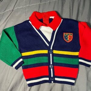 Vintage Colorblock Toddler‎ Sweater Back Zip 2T